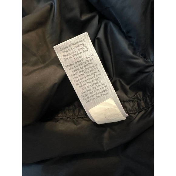 Athleta Lofty Down Coat Goose Down Black Puffer Hooded Puffy Long Coat Medium - Picture 10 of 16